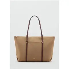 MANGO - Cartera Tote Cobalt Mujer