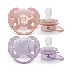 PHILIPS AVENT - Chupón Ultra Soft 0-6m Pack X2 Niña