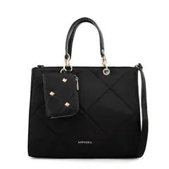 AMPHORA - Cartera Keny Mujer Negro Y Textura