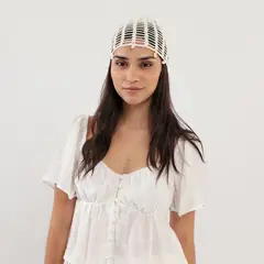 SYBILLA - Gorro Crochet Conchitas Mujer