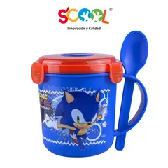 SCOOL - Vaso Snack Con Cuchara 500ml Pp Ranger Sonic