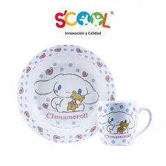 SCOOL - Set Vajilla De Cerámica 2pz Taza Y Plato Cinnamoroll