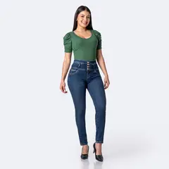 PIONIER - Jean Skinny Tiro Alto Mujer