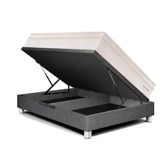 PARAISO - Dormitorio Boxet Royal Cloud Blocks 1.5 Plz + Almohada Viscoelástica + Protector