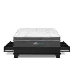 DROM - Cama Moln 4 Cajones King Laqueado