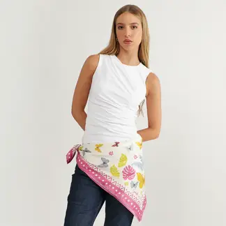 SYBILLA - Pañuelo Largo x Ecru