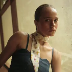 SYBILLA - Pañuelo Corto x Ecru