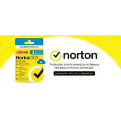NORTON - 360 Deluxe 3 Dispositivos 25gb