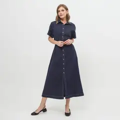 APOLOGY - Vestido Largo Denim Mujer