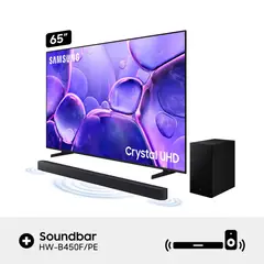 SAMSUNG - Televisor 65" Crystal Uhd U8000f Smart Tv (2025) + Soundbar B450f