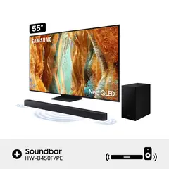 SAMSUNG - Televisor 55" Neo Qled 4k Qn70f Vision Ai Smart Tv (2025) + Soundbar B450f