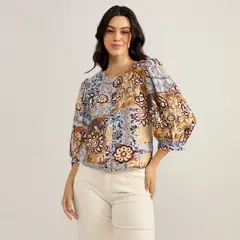 ELLE - Blusa Manga Corta Mujer
