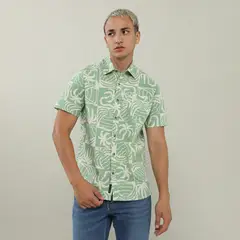 HUNTINGTON - Camisa 100% Algodón Manga Corta