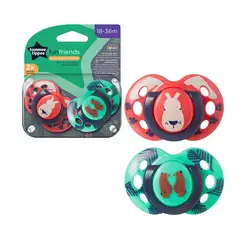 TOMMEE TIPPEE - Chupón Fun Style 18-36m Niña Pack X2