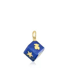 TOUS - Dije Oro 14 Kt Y Lapislázuli Cube