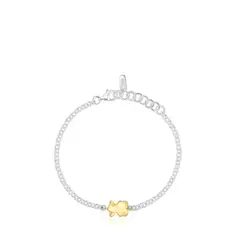 TOUS - Pulsera Plata Con Oso Bañado En Oro