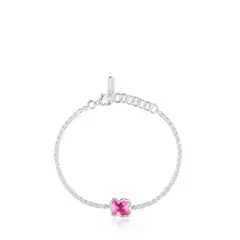 TOUS - Pulsera Plata Lgg Rubi Oso 10mm