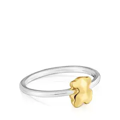 TOUS - Sortija Plata 1ªley Baño Oso 7,5 Mm