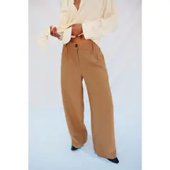 CORTEFIEL - Pantalón Straight Tiro Alto Mujer