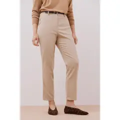 CORTEFIEL - Pantalón Regular Fit Tiro Alto Mujer