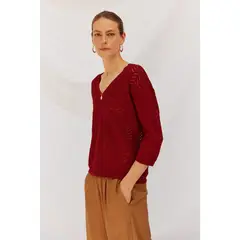 CORTEFIEL - Chompa Manga Larga Mujer