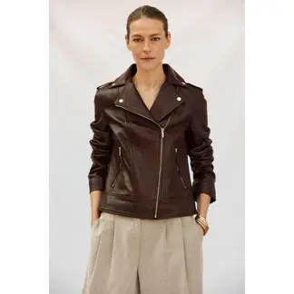 CORTEFIEL - Casaca De Cuero Mujer