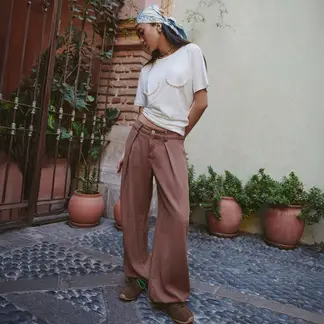 DENIMLAB - Jean Bombacho Tiro Medio Mujer