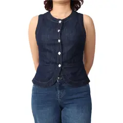 KAYRA POBLET - Chaleco Denim Mujer