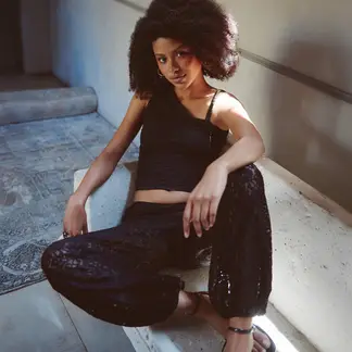 MOSSIMO - Pantalón Bombacho Tiro Medio Mujer