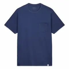 CORTEFIEL - POLO M/C SIN CUELLO AZUL OSCURO S