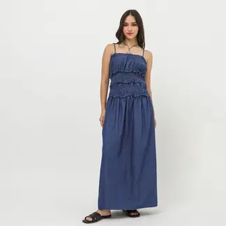 SYBILLA - Vestido Denim Largo Mujer