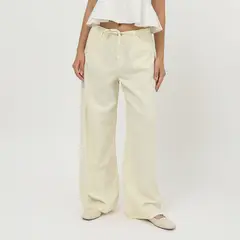 SYBILLA - Pantalón Wide leg Tiro Alto Mujer