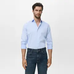 MANGO - Camisa Algodón Slim Fit Man