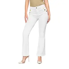 VRP BY VIVIANA RIVAS PLATA - Pantalón Flare Tiro Medio Mujer