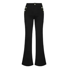 VRP BY VIVIANA RIVAS PLATA - Pantalón Flare Tiro Medio Mujer