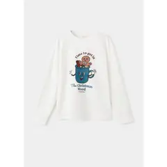 MANGO KIDS - Polo Niño Navidad Manga Larga Algodón