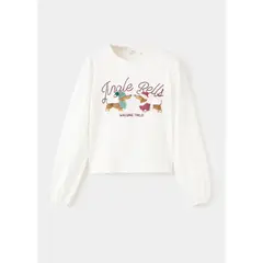 MANGO KIDS - Polo Niña Navidad Manga Larga Algodón