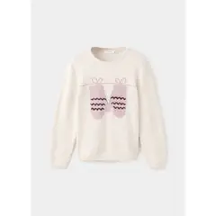 MANGO KIDS - Chompa Niña Navidad Algodón