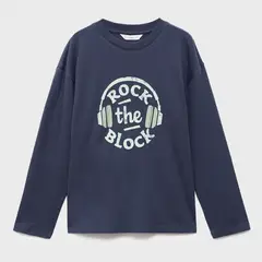 MANGO KIDS - Polo Niño Manga Larga Algodón