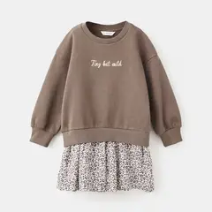 MANGO KIDS - Vestido Bebé Niña Manga Larga Algodón