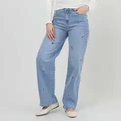 AMERICAN ABBEY - Jean Straight Tiro Alto Mujer