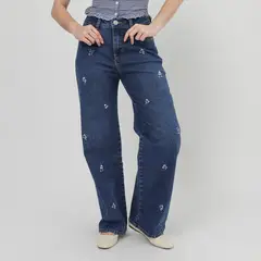 AMERICAN ABBEY - Jean Straight Tiro Alto Mujer