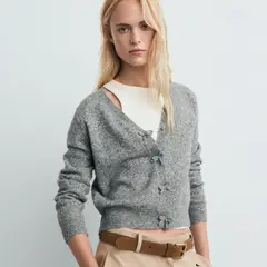 MANGO - Cardigan Manga Larga Mujer