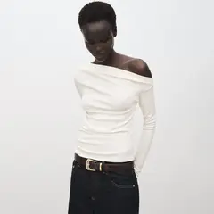 MANGO - Polo Manga Larga Mujer