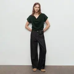 MANGO - Chompa Manga Corta Mujer