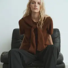 MANGO - Chompa Manga Corta Mujer