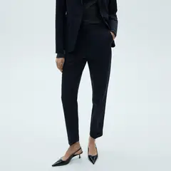 MANGO - Pantalón Straight Tiro Medio Mujer