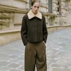 MANGO - Pantalón Wide Leg Tiro Alto Mujer