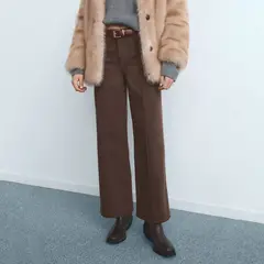 MANGO - Jean Wide Leg Tiro Alto Mujer