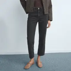 MANGO - Jean Straight Tiro Medio Mujer